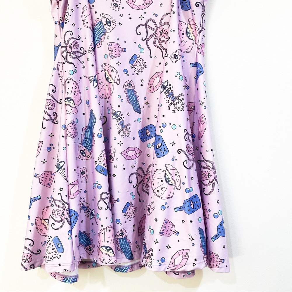 NWT Blackmilk I Was A Teenage Sea Witch Mini Strappy Dress Pink Size Large - Picture 10 of 12